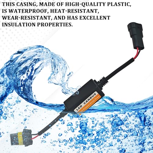 Car LED CAN Bus Decoder, 9005 Load Resistor Turn Signal Harness Adapter, Anti-Flicker Error Decoder Resistor Universal for LED Headlight Tail Light Conversion Kit (9005/9006, 2PCS) - size: 9005