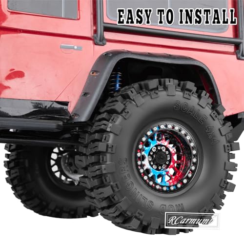 2.2 Inch RC Crawler Tires for 1/10 TRX4 SCX10 Capra AMG 6x6 Gen8 Everest Gen7 Pro Off-Road Vehicles,All-Terrain High Grip Soft Rubber Tires w/Deep Tread & Foam Insert,StyleC - style: StyleC(4pcs)