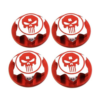 GoolRC 4PCS 17mm Wheel Nuts Dustproof Non-Slip Wheel Nuts Set Remote Control Car Metal Mount Nuts Replacement for Traxxas X-Maxx Summit 1/8 Buggy Truck Accessories - color: Red