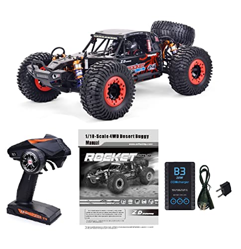 1/10 Scale 4WD RC Cars for Adults Brushless+Wheel，Max 43 MPH Off-Road Fast RC Cars (red) - color: Red