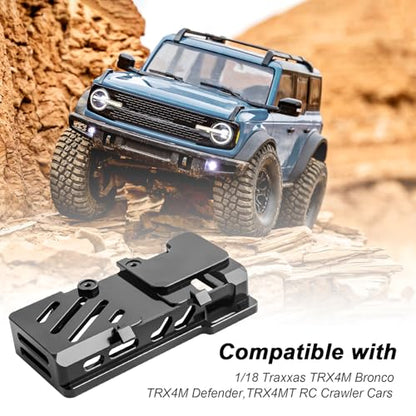 HobbyPark Aluminum Extended Battery Tray Mount Battery Expansion Kit Hold for 1/18 Traxxas TRX4M Crawler