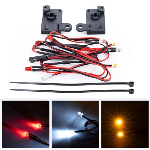 RC Front Rear LED Light Kit Headlight Taillight Set | For TRX4M K10 Upgrades 1/18 Scale, RC Crawler Car, Accessories