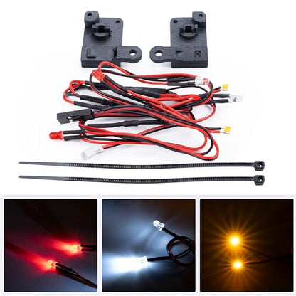 RC Front Rear LED Light Kit Headlight Taillight Set | For TRX4M K10 Upgrades 1/18 Scale, RC Crawler Car, Accessories