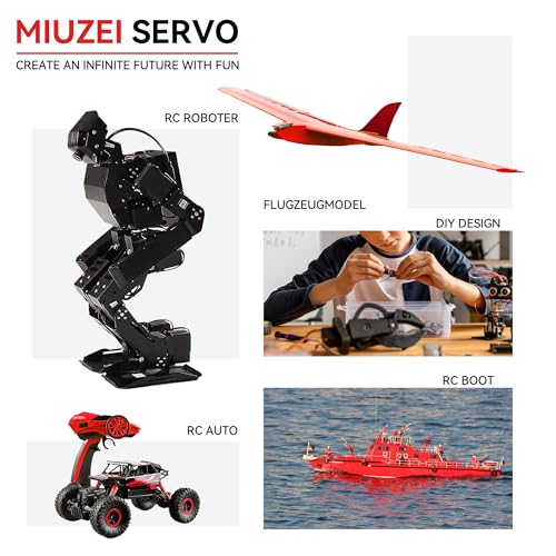 20KG Servo Motor High Torque Metal Gear Digital for 1/10 RC Car 2Pcs | 22.8kg·cm Torque @6.8V, DS3218, 180 Degree Waterproof Standard Steering with 25T Horn for RC Crawler Robot Truck Boat.