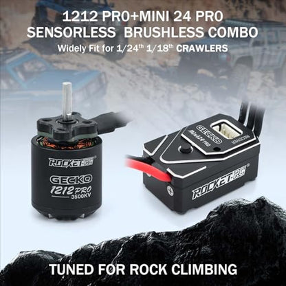 Surpass Hobby 1212 Pro 3500KV Brushless Motor and 25A Waterproof Brushless ESC for 1/18 TRX4M Ascent-18 Upgrade - style: 1212 Pro 3500KV Motor with Metal ESC