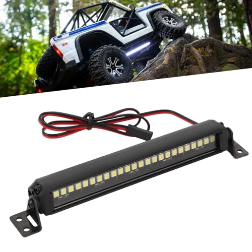 RC Roof LED Light Bar, Ceiling Lamp, RC Lights Kit, Super Bright LED Light Bar, 25 LED Roof Lamp for RC Car Crawler 1/10 for Axial SCX10 RC