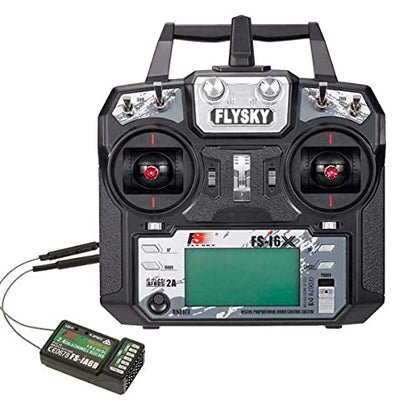 FLYSKY FS-i6X 6-10CH(Def.6) Transmitter and FS-iA6B Receiver for RC Models | 6-10 Channels (default 6) 2.4GHz AFHDS2A Radio System for RC Fixed Wing Quadcopter Car & Boat (Mode_2)