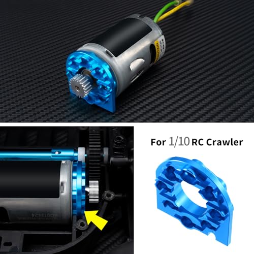 RC Aluminum Alloy Adjustable Motor Mount Plate Heat Sink Compatible with Tamiya TT01 TT01D TT01E 1/10 RC On Road Touring Car Motor Mount Chassis Upgrade Replacement Parts (Blue) - color: Blue