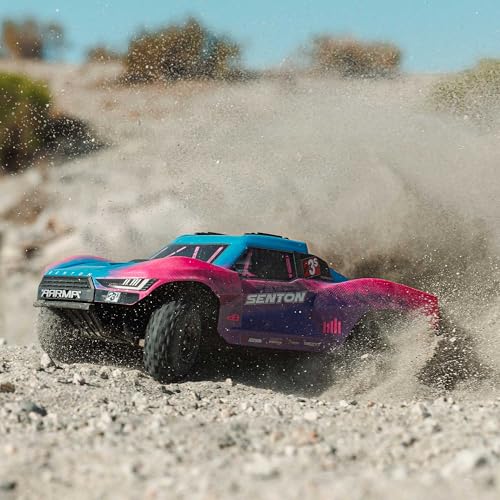 ARRMA RC Truck 1/10 SENTON 4X4 223S BLX BRUSHLESS Short Course Truck RTR (Battery and Charger Not Included) with DSC, Blue, ARA4303V4T3 - color: Blue