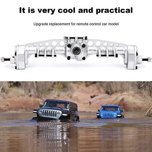 RC Car Metal Rear Portal Axle Assembly for 1/10 SCX10 III RC Crawler Accessories (Silver) - color: Silver