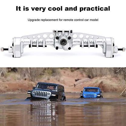RC Car Metal Rear Portal Axle Assembly for 1/10 SCX10 III RC Crawler Accessories (Silver) - color: Silver
