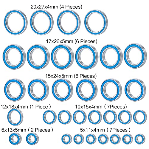 33Pcs Wheel Hub Steel Rubber Sealed Bearings for Tra-xxas 8s X-Maxx | RC Car Upgrade Parts