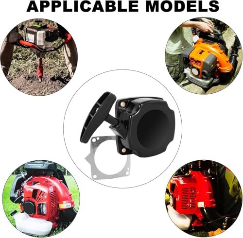 Pull Starter Replacement - 43cc 49cc 52cc 2HP Predator Earth Augers 63022 Pocket Bike Gas Petrol Scooter -Upgraded Wheel Core & Recoil Spring | for Earth Augers 63022 Pocket Bike Gas Petrol Scooter -Upgraded Wheel Core & Recoil Spring