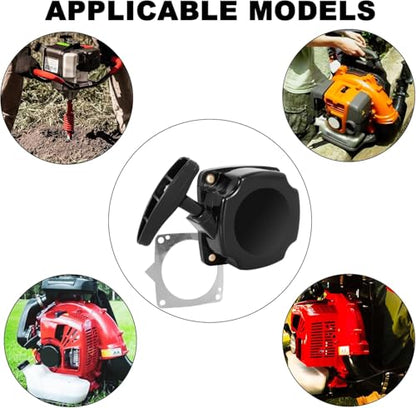 Pull Starter Replacement - 43cc 49cc 52cc 2HP Predator Earth Augers 63022 Pocket Bike Gas Petrol Scooter -Upgraded Wheel Core & Recoil Spring | for Earth Augers 63022 Pocket Bike Gas Petrol Scooter -Upgraded Wheel Core & Recoil Spring