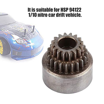 02023 Metal Clutch Bell, Double Gears CNC Machined RC Clutch Bell RC Model Upgrade Part for 94122 1/10 Car Drift Vehicle Accessory