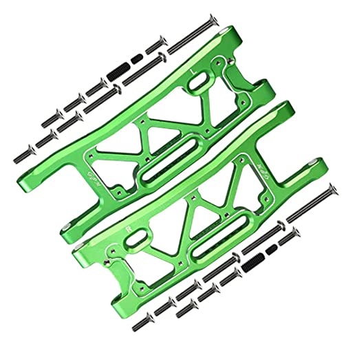 GPM 1Pcs Set Upgrades Aluminum 6061 Rear Suspension Arms For 1/8 4Wd Sledge Monster Truck (95076-4) Rc Cars (green)