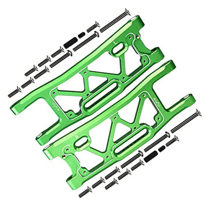 GPM 1Pcs Set Upgrades Aluminum 6061 Rear Suspension Arms For 1/8 4Wd Sledge Monster Truck (95076-4) Rc Cars (green)
