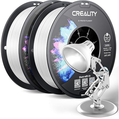 Official Creality PETG 3D Printer Filament 1.75mm 2KG (4.4lbs), White+White | High Precision Strong Toughness, Odorless Better Flow Moistureproof 3D Printing Ender Filament - color: Petg-2kg White+white, size: 1.75 mm