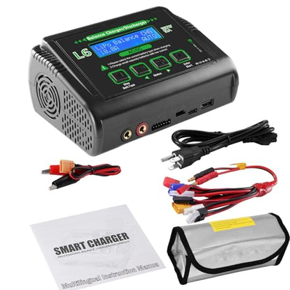 Lipo Battery Charger 150W 10A RC Battery Charger, Balance Fast Charger Discharger for LiPo/Li-ion/Life Battery(1-6s) NiMH/NiCd (1-15s) Pb Battery - color: green