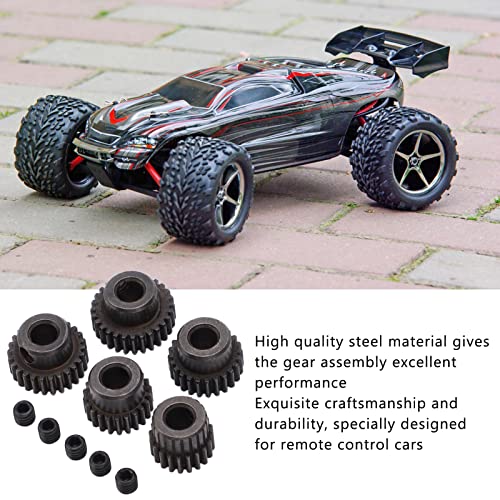 RC Motor Gear, 48DP 5mm Pinion Gear Set, 5PCS Steel Shaft Hole Gear, 20T 22T 24T 26T 28T Climbing Car Gear Accessories for 1/10 RC Truck Climbing Car