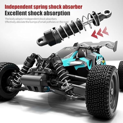 1/16 Brushless High Speed Fast RC Cars for Adults, 43+ mph Waterproof RC Monster Trucks, 4x4 Off Road All Terrain, 3 Batteries(Blue) - color: 16201pro,3 Batteries(blue)