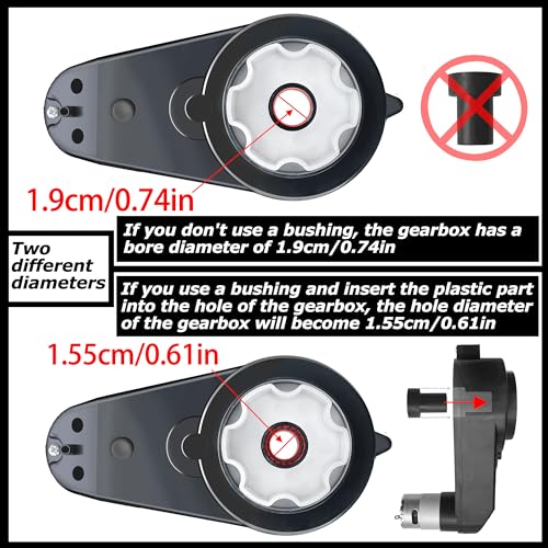 24V40000RPM Fast Motor Gearbox for Power Wheels Upgrade Replacement Kit | 2-Pack 18V-24V 40000RPM Motor Gearbox for Kids Ride on Car Replacement Motor Parts,2 Steel Gear,Large Aperture,High Speed