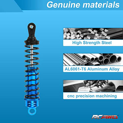 Aluminum Shocks Absorber Damper 122mm Oil Filled Adjustable for 1/8 Buggy Truck HPI HSP Losi Axial Tamiya RC Car Upgraded Hop-Up Parts(blue)