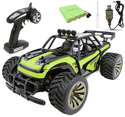 Haktoys Remote Control Truck RC Desert Buggy Car with Rechargeable Battery for Boys Kids and Adults