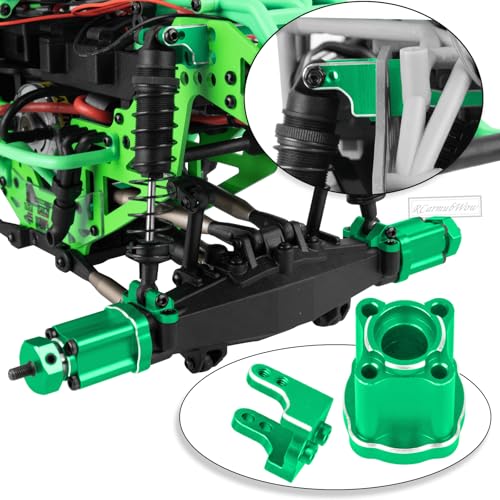 RC Upgrades for L0S1 1/18 Mini LMT 4X4,Driveshafts,Servo,Body Mount,Upper&Lower Shock Mount,Side Panel Crossbar,Rear Cup,Steering Cup&C Hub,Steering Links,Shock Strengthen Mount,Green - color: Green(1set)
