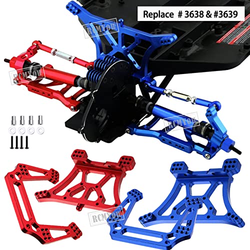 Upgrades Part for 1/10 Slash 2WD,Aluminum Front Rear Suspension Arm,Shock Tower,Caster Block,Steering Blocks,Rear Stub Axle Carriers,Steering Block,Front Bulkhead Upgrades Set,Green - color: Green for Upgrades