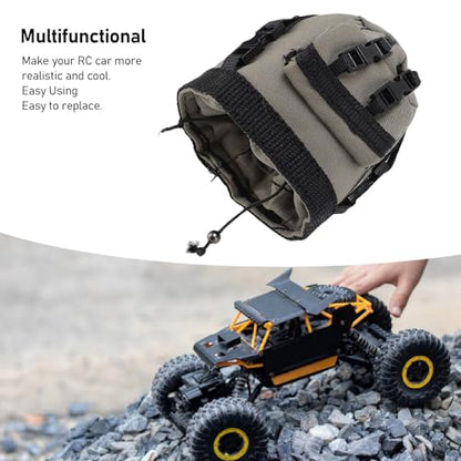 RC Car Luggage Bag 1/8 1/10 Simulation Polyester Easy Using Miniature Decoration RC Luggage Backpack (2) - color: Green