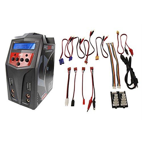Venom 7.2V 5000mAh 6-Cell NiMH Battery with Universal Plug System and Venom Pro Duo 80W X2 Dual AC/DC 7A LiPo & NiMH RC Battery Balance Charger Combo