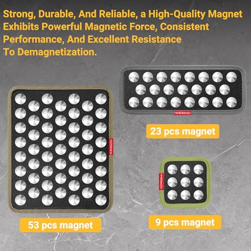 3-Pack Magnetic Tool Mat for Mechanics, Flexible Screw Holder | Flexible Magnetic Tool Tray for Holding Screws, Nuts And Wrenches, Non-Slip Magnetic Tool Pad for Garage, Auto Repair and DIY - size: 3PCS: 1M+2S