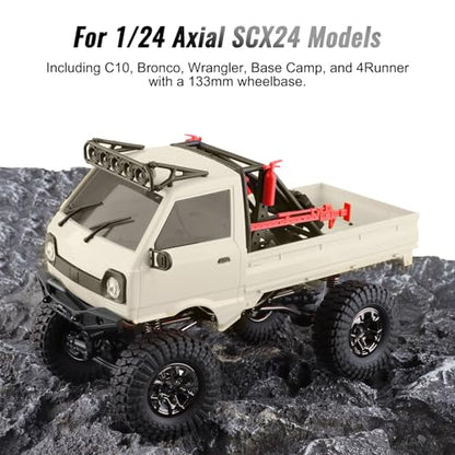 KT24 1/24 Kei Truck Hard Body Shell Kit for 133mm Wheelbase SCX24,WW | Plug-and-Play Lighting, For SCX24 C10/Bronco/Wrangler/Base Camp/4Runner - color: Warm White