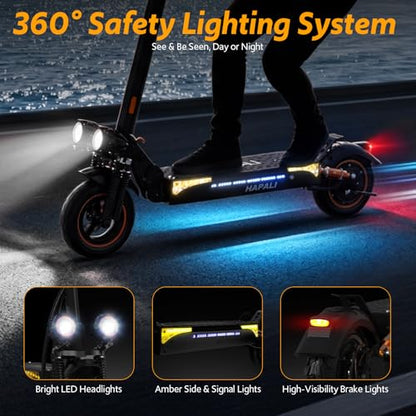 Off Road Electric Scooter Adults, 1200W Motor 31-Mile Range, 31 MPH, 11" All-Terrain Tires & Dual Suspension, disc Brakes UL Certified - color: Orange