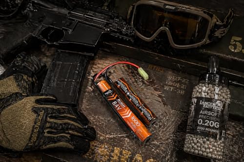 Lancer Tactical 8.4V 1600mAh NiMH Nunchuck Airsoft Battery, Stick/Butterfly Pack with Mini Tamiya Connector