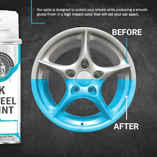 ERA Paints Blue Wheel Paint With Omni-Curing Catalyst Technology - 2K Aerosol Glossy Finish With High Temp Resistance And Extreme Durability Against Color Fade And Chemicals Like Brake Fluid - color: Blue 2K Spray Paint Only