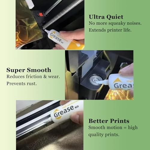 5-Pack 3D Printer Parts Lubricant Optical Axis Grease Gear Grease | Guide Grease, For Bambu Lab X1 X1C P1P P1S A1 Mini, Kobra 2 Series, Neptune 4, Ender 3 V3 KE/Ender 3 V3/CR10-SE