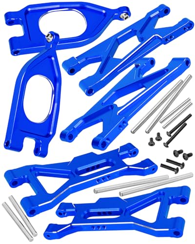 RC Suspension Arms Upgrades Part for 1/10 Gorgon 2WD RTR Brushed Monster Truck(ARA3230T1), Alloy Aluminium Front Upper& Front Lower& Rear Suspension Arms A arms, Navy Blue - color: Navy Blue(6pcs)