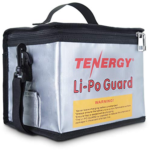 Tenergy Fire Retardant Lipo Zipper Bag for Charging and Storing Lipo Battery Packs, 8.5 x 6.5 x 5.7inch - size: 1x Large 8.5x6.5x5.7in