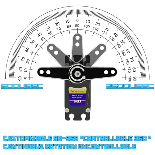 70kg Digital Servo 8.4V 180° Brushless RC Servo Motor High Torgue Waterproof IP68 Steel Helical Gear with 25T Servo Arm 1/8, 1/10 RC Car Robot Boat