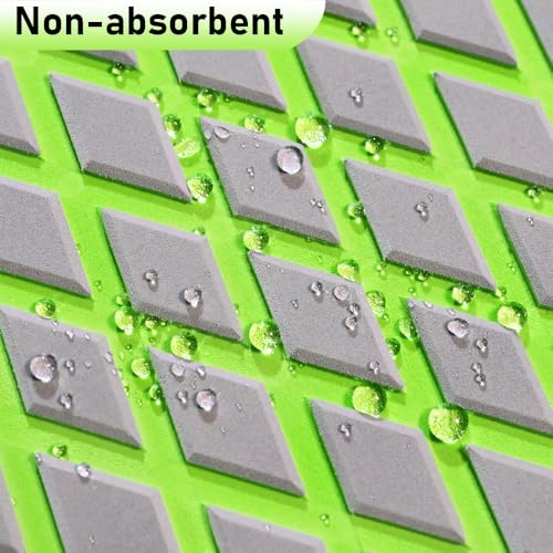 98.4"X43.31" Boat Flooring Self-Adhesive EVA Foam Boat Decking Marine Yacht RV Pool Non-Skid - color: Light gray and olive green