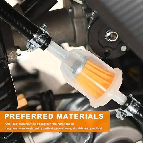 2 PCS Gas Inline Fuel Filters, 1/4 Inch x 5/16 Inch High Flow Engine Fuel Filters with Magnet, Small Petrol Inline Pipe Filter Replaces AM116304 25 050 22-s Gy20709 21541500