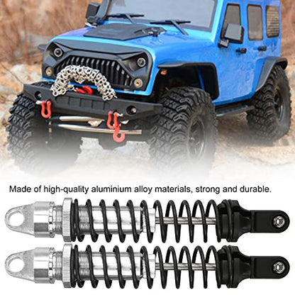 2Pcs 188mm RC Aluminum Shock Absorber Damper for 1/5 Scale OffRoad Cars, Suitable for HSP 94050 RC Gasoline Vehicles (Silver) - color: Silver