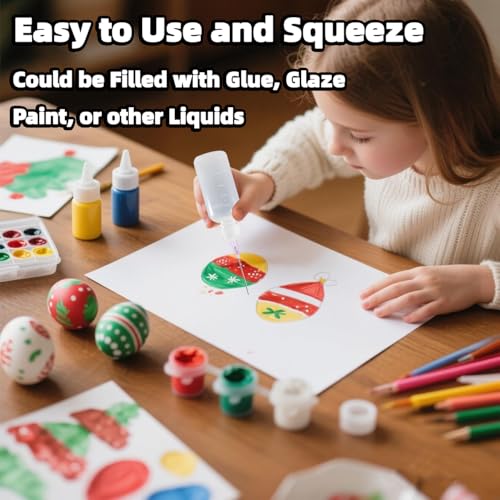 6 Pack Needle Tip Squeeze Bottle 50mL(1.69 OZ), Precision Gun Oil Bottle, Needle Oiler Bottles for Craft, Glue, Paint, Hinges, Sewing Machines & More - LDPE Material with Premium Seal