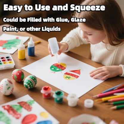 6 Pack Needle Tip Squeeze Bottle 50mL(1.69 OZ), Precision Gun Oil Bottle, Needle Oiler Bottles for Craft, Glue, Paint, Hinges, Sewing Machines & More - LDPE Material with Premium Seal