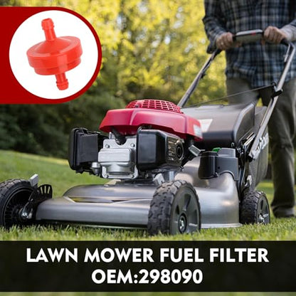 2PCS Lawn Mower Fuel Filter, 1/4" 150 Inline Micron Gas Fuel Filter, Replaces OEM #BS 298090S, Car Accessories Replacement, for Engines Without Fuel Pump