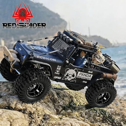 REDSPIDER 1.9'' Rock Crawler Tires OD 95mm/3.74'' (4PCS) For 1/12 RC Crawler MJX H12Y+ H12P Upgrade Replacement Tires (Black) - color: Black