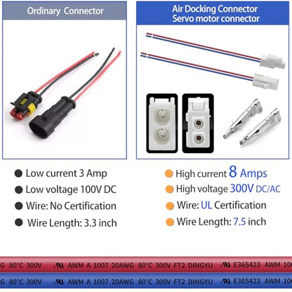 4 Pairs 3-Pin Servo Extension Cables FL4.14mm, Male to Female, 3 Circuit Wire Connector, Cord Wire Cable Suitable for car Truck, Boat and Other, 20cm 22Awg Wire, White, FL4.14-3P