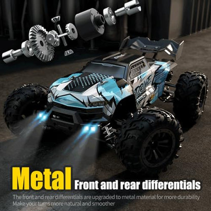 1/16 Fast RC Cars for Adults, Max 45mph Remote Control Car, Brushless Motor Electric Off Road RC Truck, 4WD High Speed Drift Car with 3 Lipo Batteries